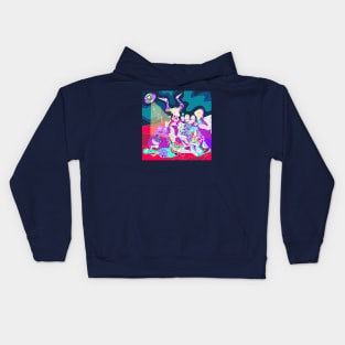 Demon pact, the alien and the witch ecopop Kids Hoodie